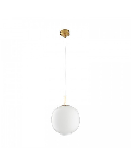 Lampa Wisząca Lampa Szklana Palla Biała 35 cm