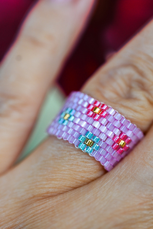 Pierścionek EMMA liliowy