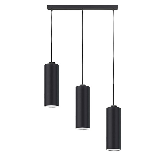 3-punktowa lampa wisząca do kuchni z abażurami w kształcie tuby BORNEO