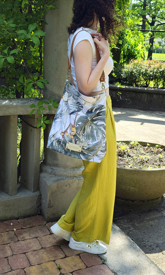 Letnia torba w kwiaty i liście