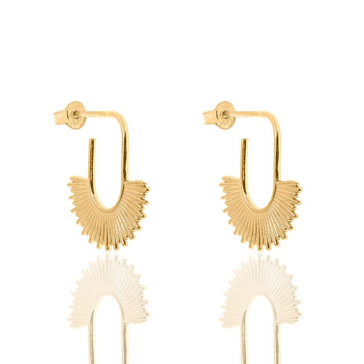 Kolczyki srebrne pozłacane słońca