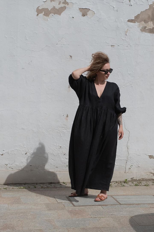 Lniana sukienka NANA 100% LEN