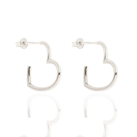 Kolczyki srebrne serca