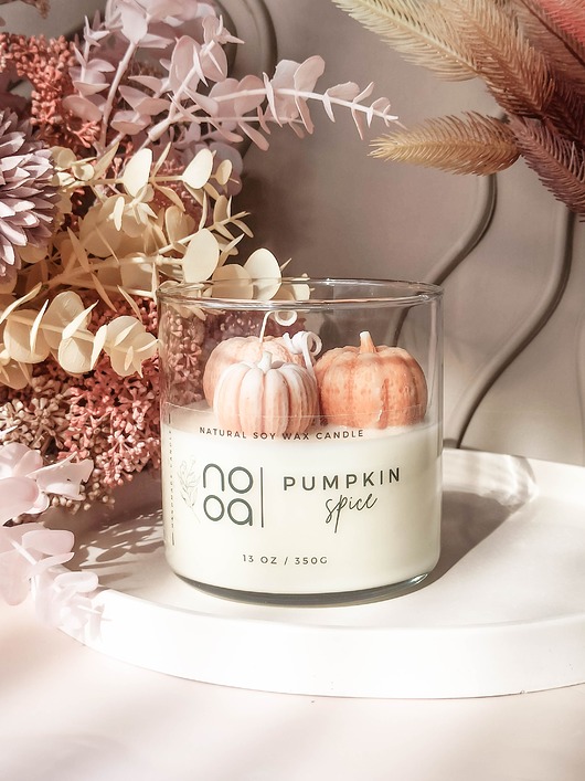Jesienna Świeca Sojowa Pumpkin Spice - Świeca o zapachu dynii