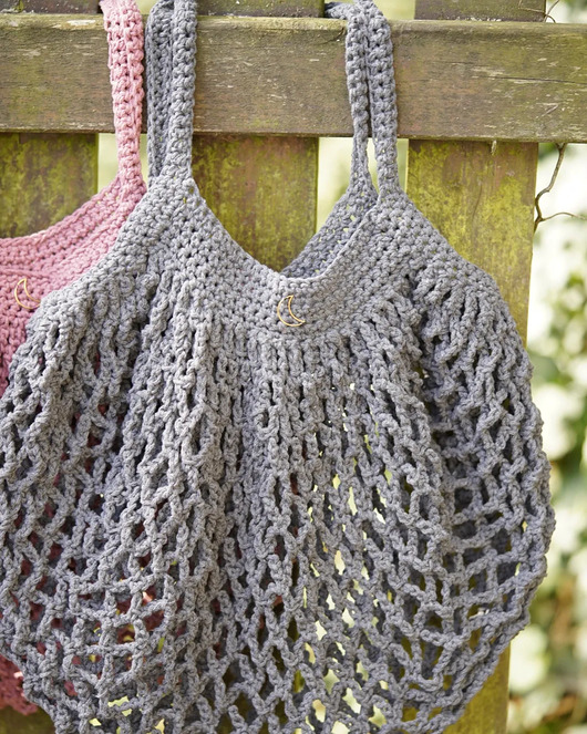 Boho Bag Siatka Szary