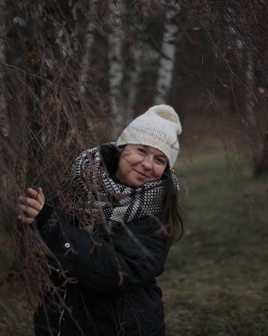 Biała czapka z alpaki ALPACZINA naturalna biel