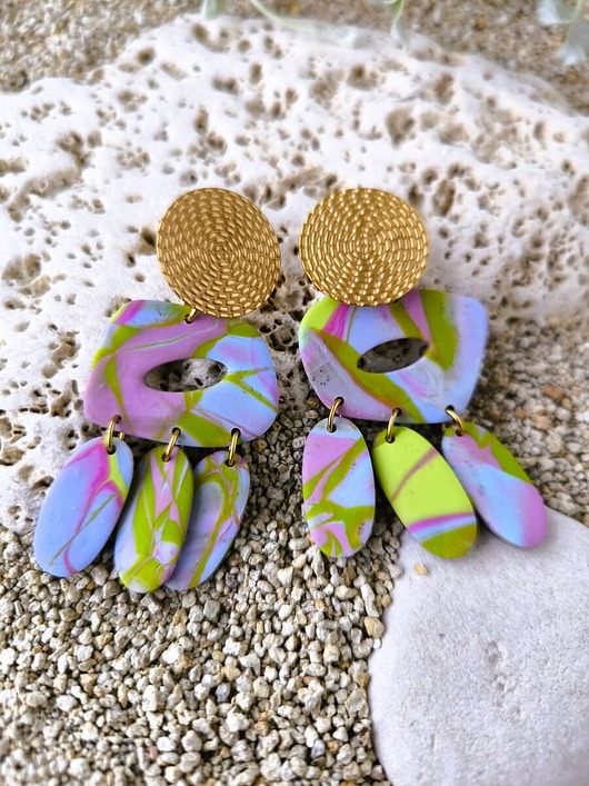 Wiszące kolczyki sztyfty PIEROT