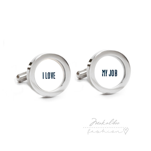I Love My Job- spinki do mankietów + box