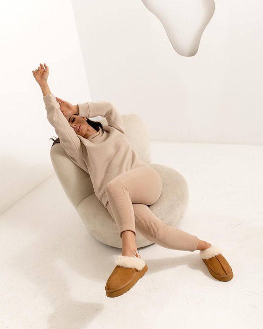 Legginsy sztruks beige.