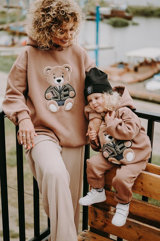 Bluza oversize Emily Teddy dla mamy i taty