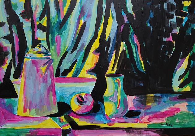 Obraz do salonu ciemna martwa natura