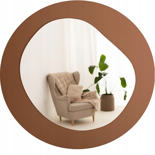 Lustro nieregularne plama 80x70cm ścienne nowoczesne salon pokój łazienka