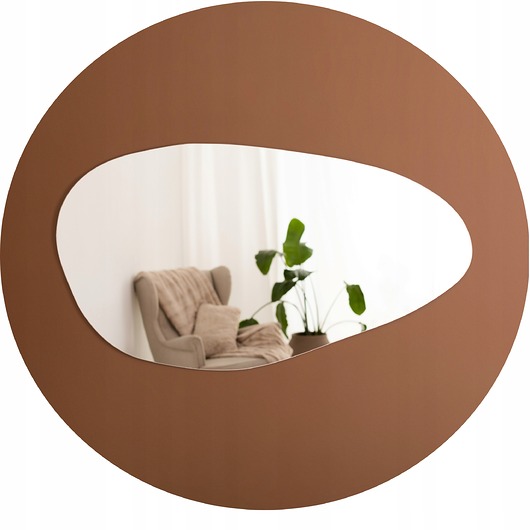 Lustro nowoczesne plama nieregularne 80x44cm ścienne salon pokój łazienka