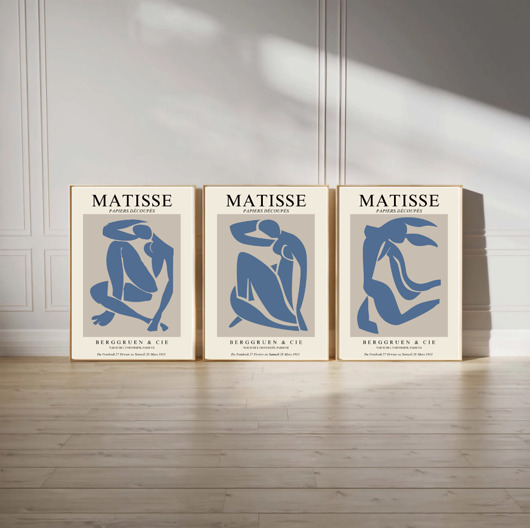 ZESTAW 3 PLAKATÓW Matisse sztuka abstrakcyjna