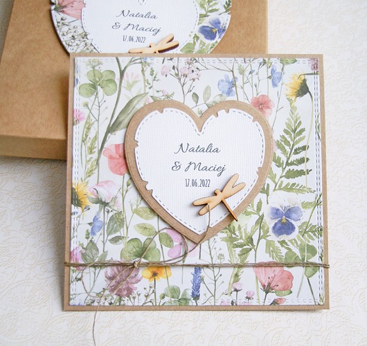 Kartka w pudełku ŁĄKA