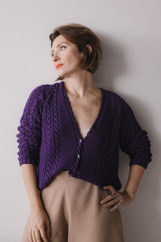 Bawełniany kardigan z guzikami