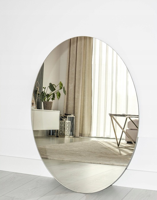 Lustro owalne louis 100x80cm duże ścienne wiszące salon garderowa sypialnia