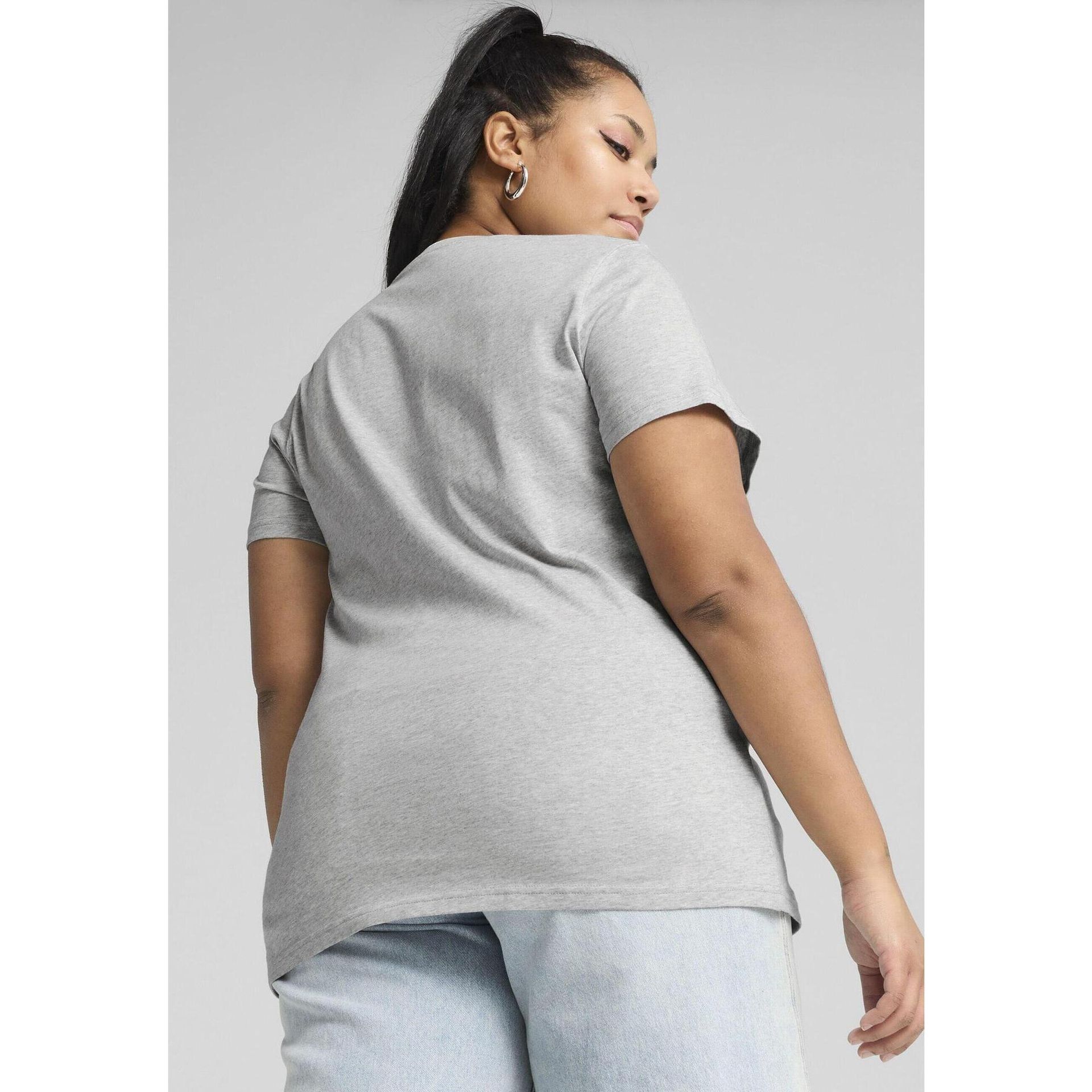 Damska koszulka ESS No. 1 Logo PUMA Light Gray Heather