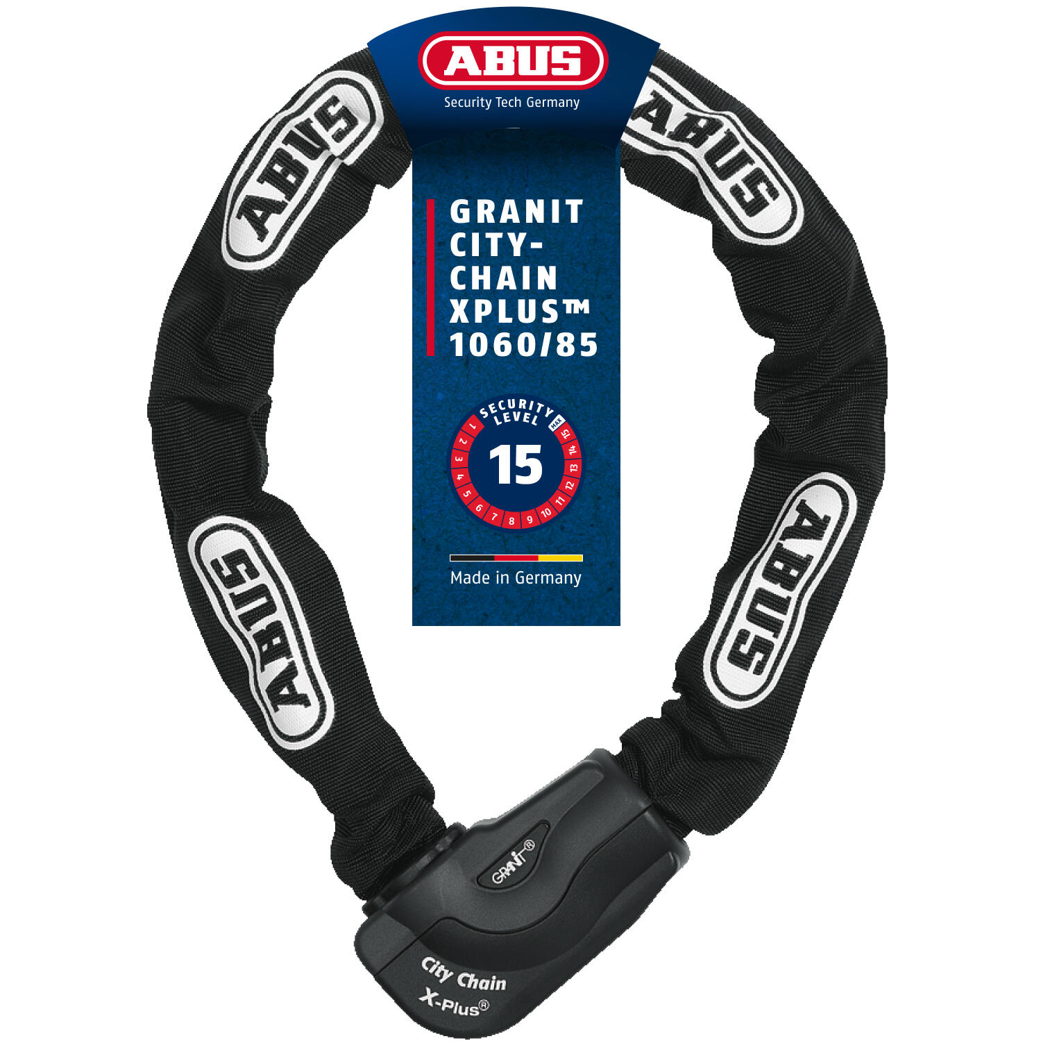 Abus Łańcuch Granit CityChain X-Plus 1060 czarny / Rozmiar: 85 cm