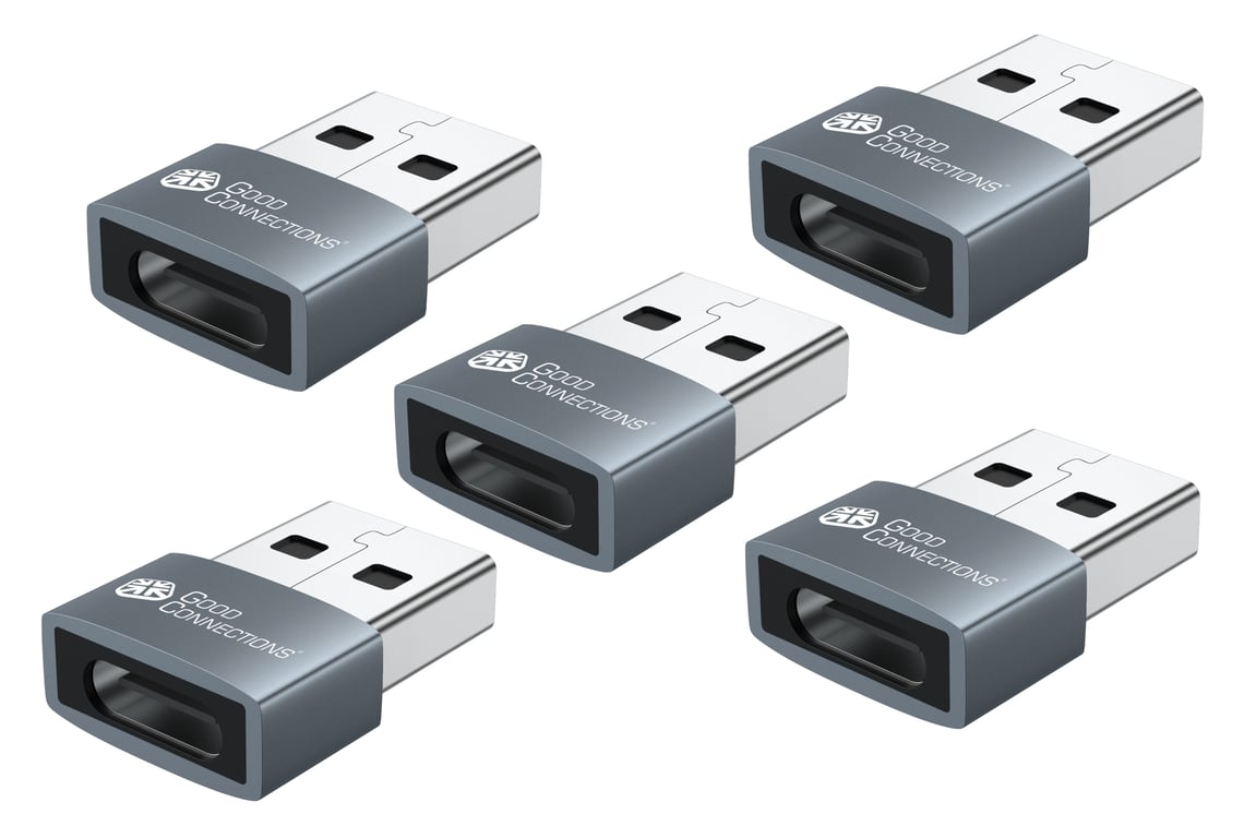 Alcasa USB-AD203-5 zmieniacz płci / kabli USB-A USB-C Szary USB-AD203-5