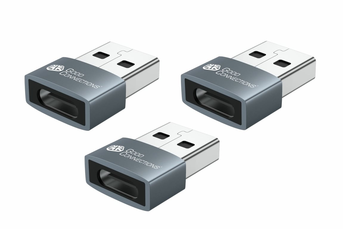 Kabelmeister USB-AD203-3 zmieniacz płci / kabli USB-A USB-C Szary USB-AD203-3