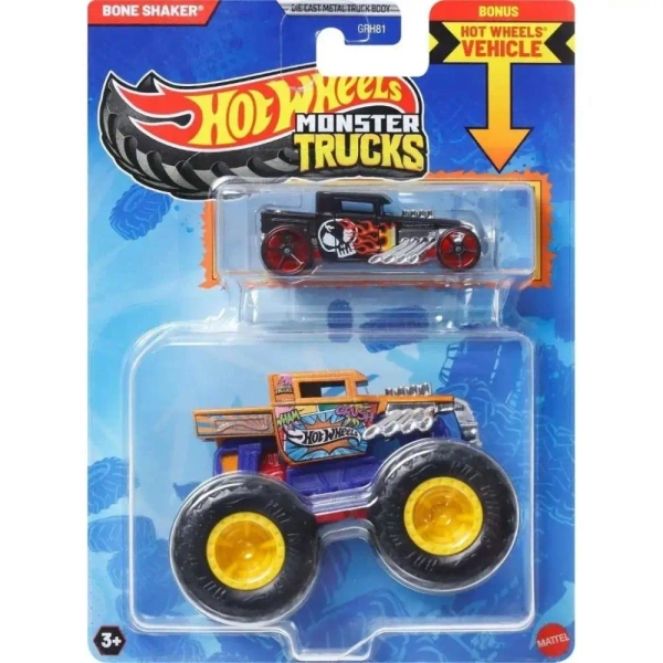 Hot Wheels Monster Trucks Pojazd 1:64 + auto JCG41 - Mattel