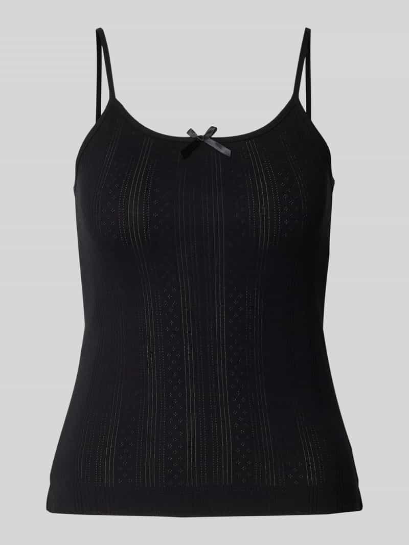 Top na ramiączkach o kroju slim fit z czystej bawełny model ‘MARIE’