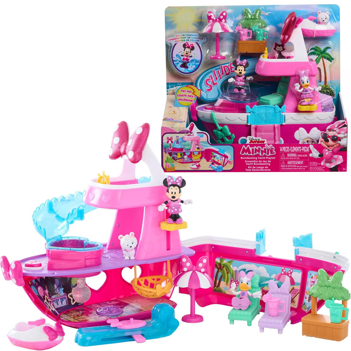 Myszka Minnie Disney Junior Statek Yacht Bowdazzling Yacht Playset 14 elementów