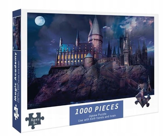 Puzzle 1000 el. – Magiczna Akademia / Zamek Czarodziejów w Nocy / Hogwarts
