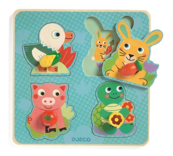 Djeco, puzzle z uchwytami Croc Carrot