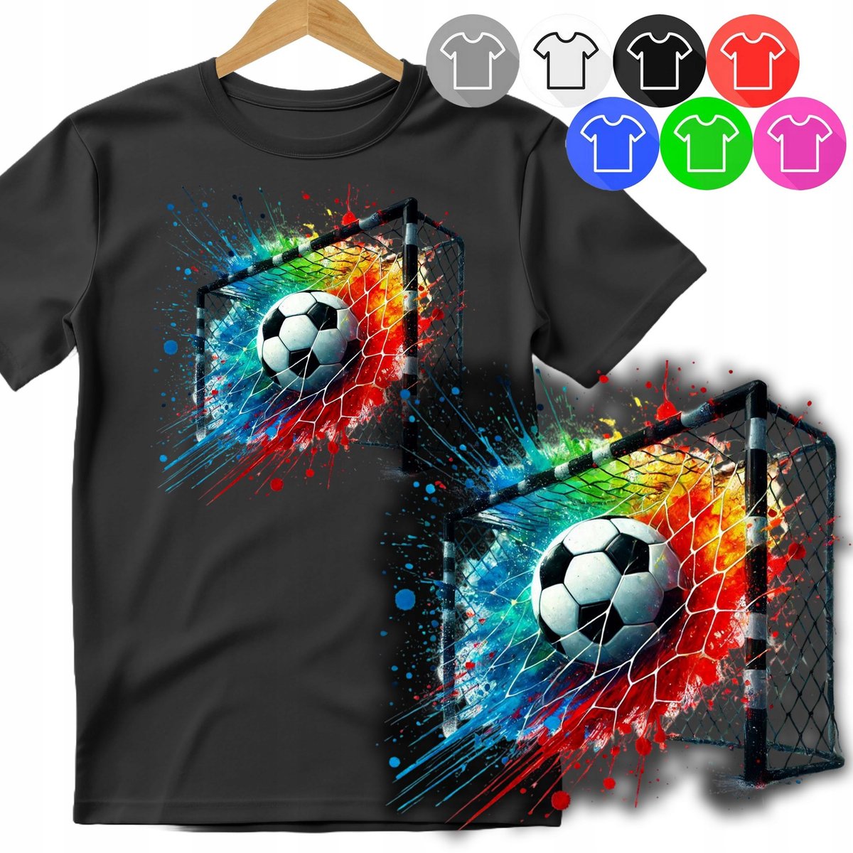 KOSZULKA DZIECIĘCA T-SHIRT - PIŁKARZ PIŁKA NOŻNA - M 135-140