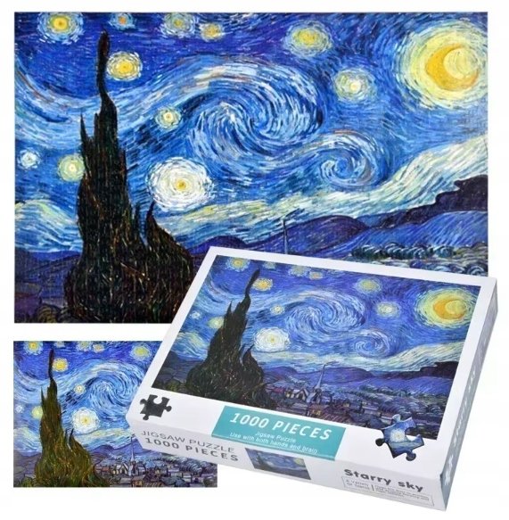Puzzle 1000 el. – 'Starry Sky' inspirowane 'Gwiaździstą nocą' Van Gogha
