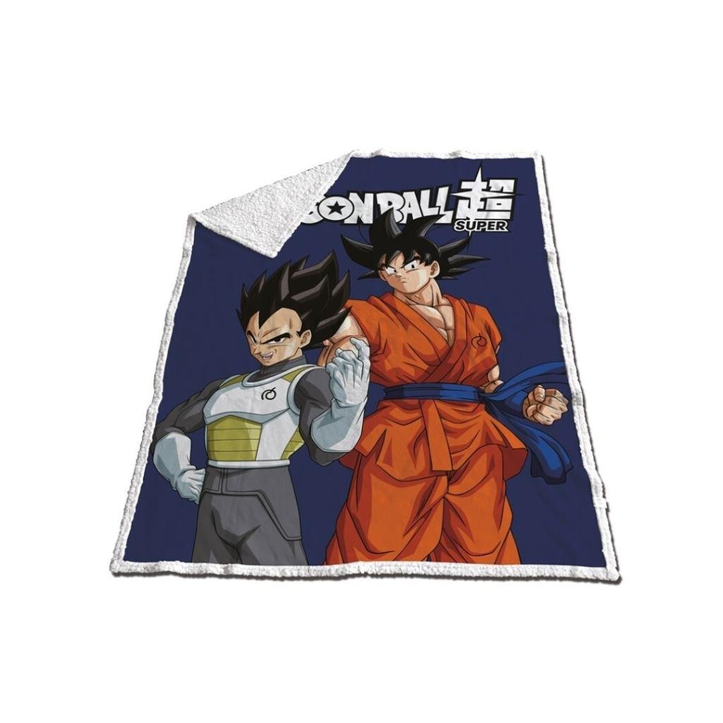 dragon ball super - sherpa koc 120x150cm - son goku & vegeta