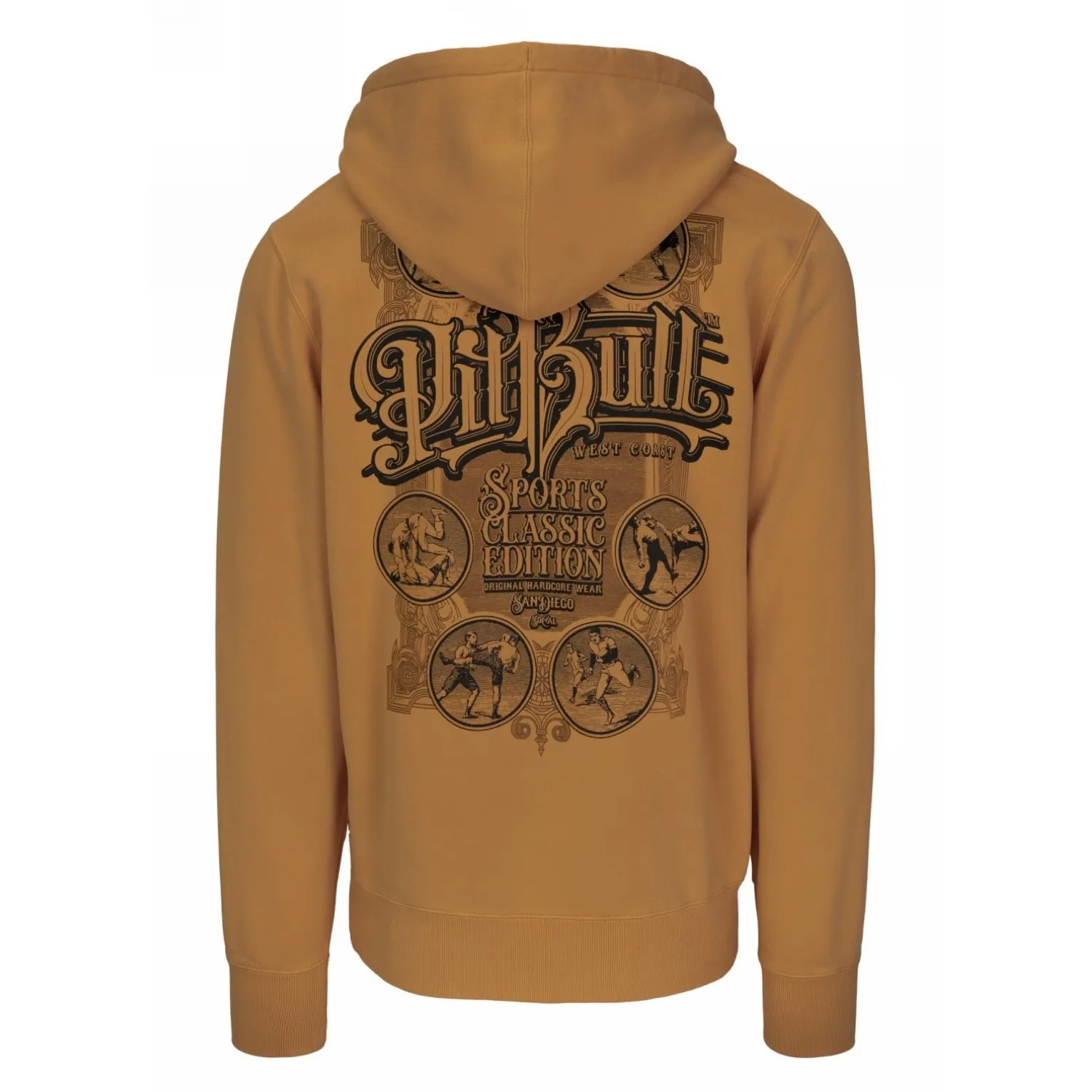 Pitbull bluza rozpinana z kapturem PITBULL Washed Multisport '25 - Miodowa