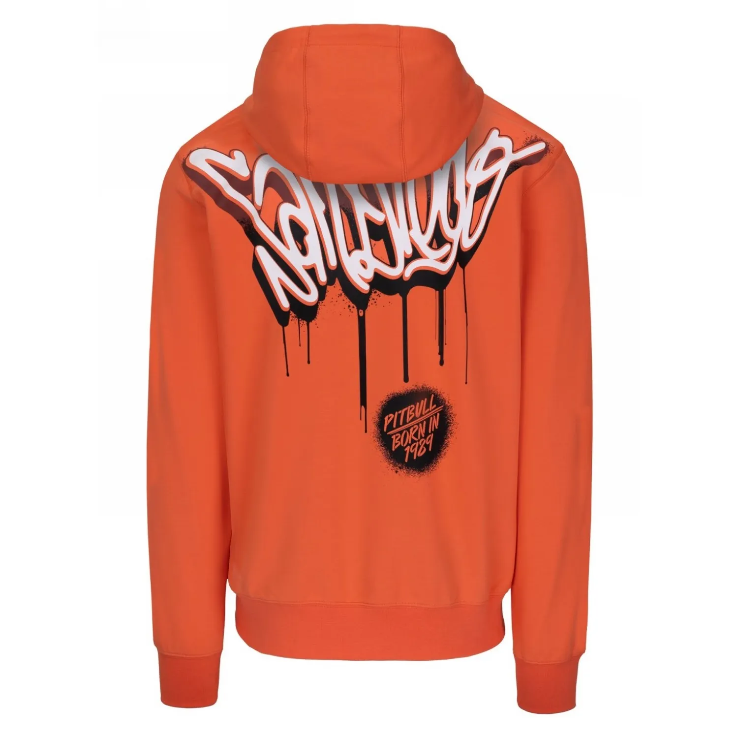 PITBULL BLUZA ROZPINANA z kapturem Tricot Terry 280 Graffitti '25 - Bright Salmon
