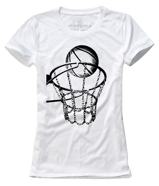 T-shirt damski UNDERWORLD Streetball biały
