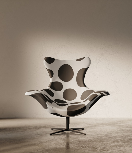 Fotel obrotowy bubble base white