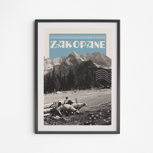 Plakat Zakopane Tatry Kolaż