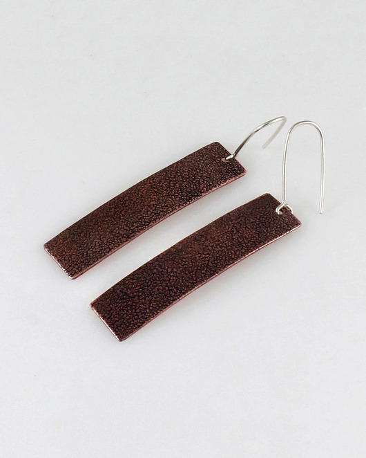 Paski - miedziane kolczyki lub klipsy