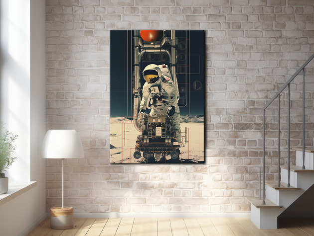 Apollo 11 - Plakat - Druk - Minimalistyczny Kolaż, NASA, kosmos #4