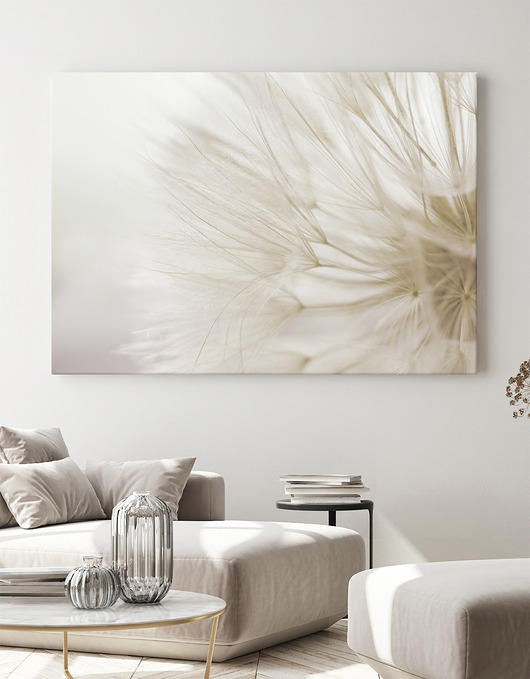 100x70 cm Dmuchawiec w beżach na płótnie (1-0402)