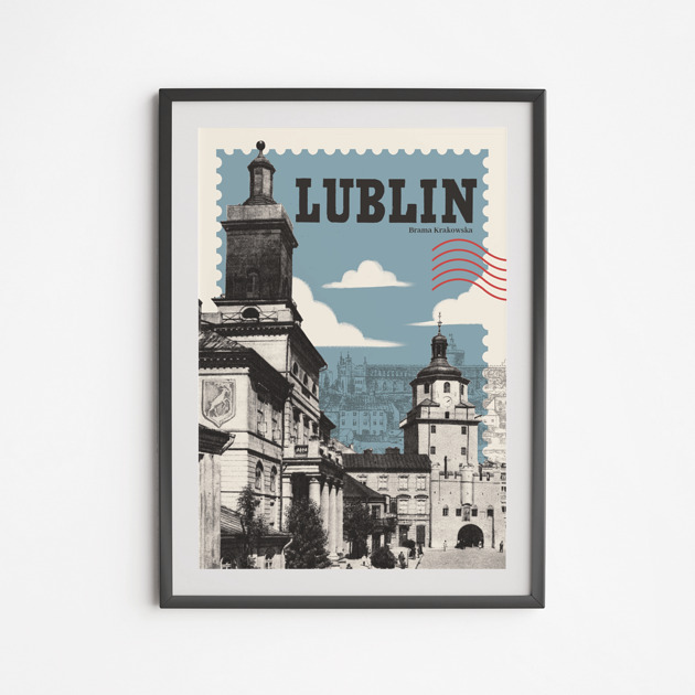 Plakat Lublin Brama Krakowska Kolaż