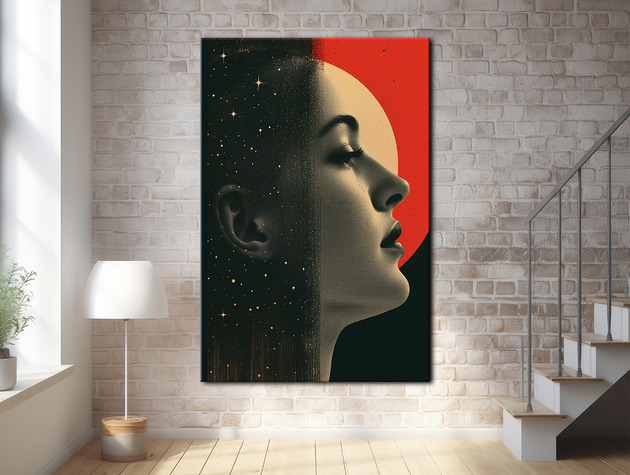 Pył księżycowy - Plakat - Druk - Kolaż, Abstrakcja, Surrealizm, Loft #8