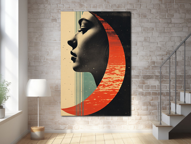 Pył księżycowy - Plakat - Druk - Kolaż, Abstrakcja, Surrealizm, Loft #14