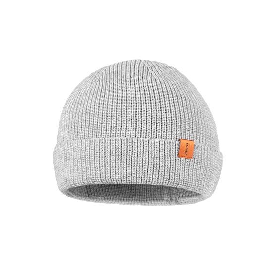Szara czapka beanie 100% merino wool