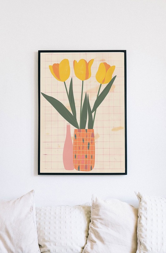 Plakat - Żółte tulipany 2