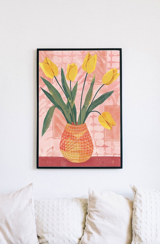 Plakat - Żółte tulipany 1
