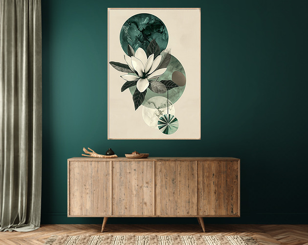 Magnolia - Plakat, druk - Chiński Orient, Harmonia Zen, Roślinny #7