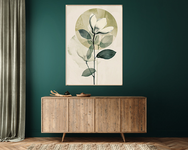 Magnolia - Plakat, druk - Chiński Orient, Harmonia Zen, Roślinny #8