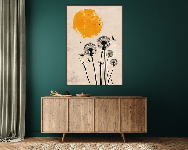 Dmuchawiec - Plakat, druk - Chiński Orient, Harmonia Zen, Roślinny #10